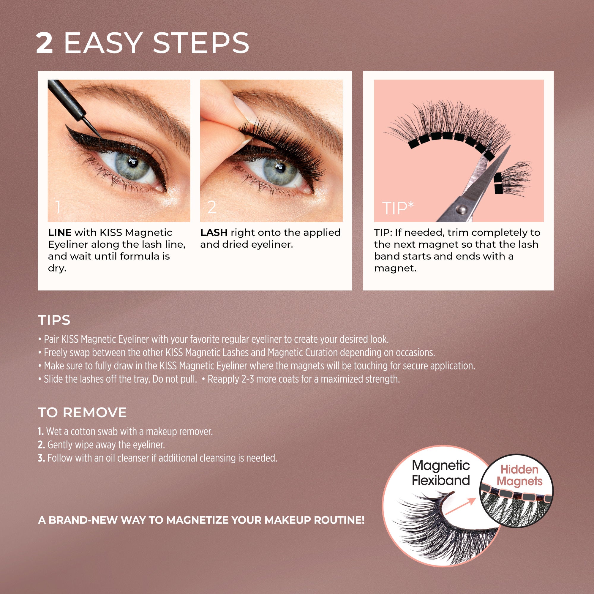 KISS Magnetic Eyeliner & Lashes - Tempt