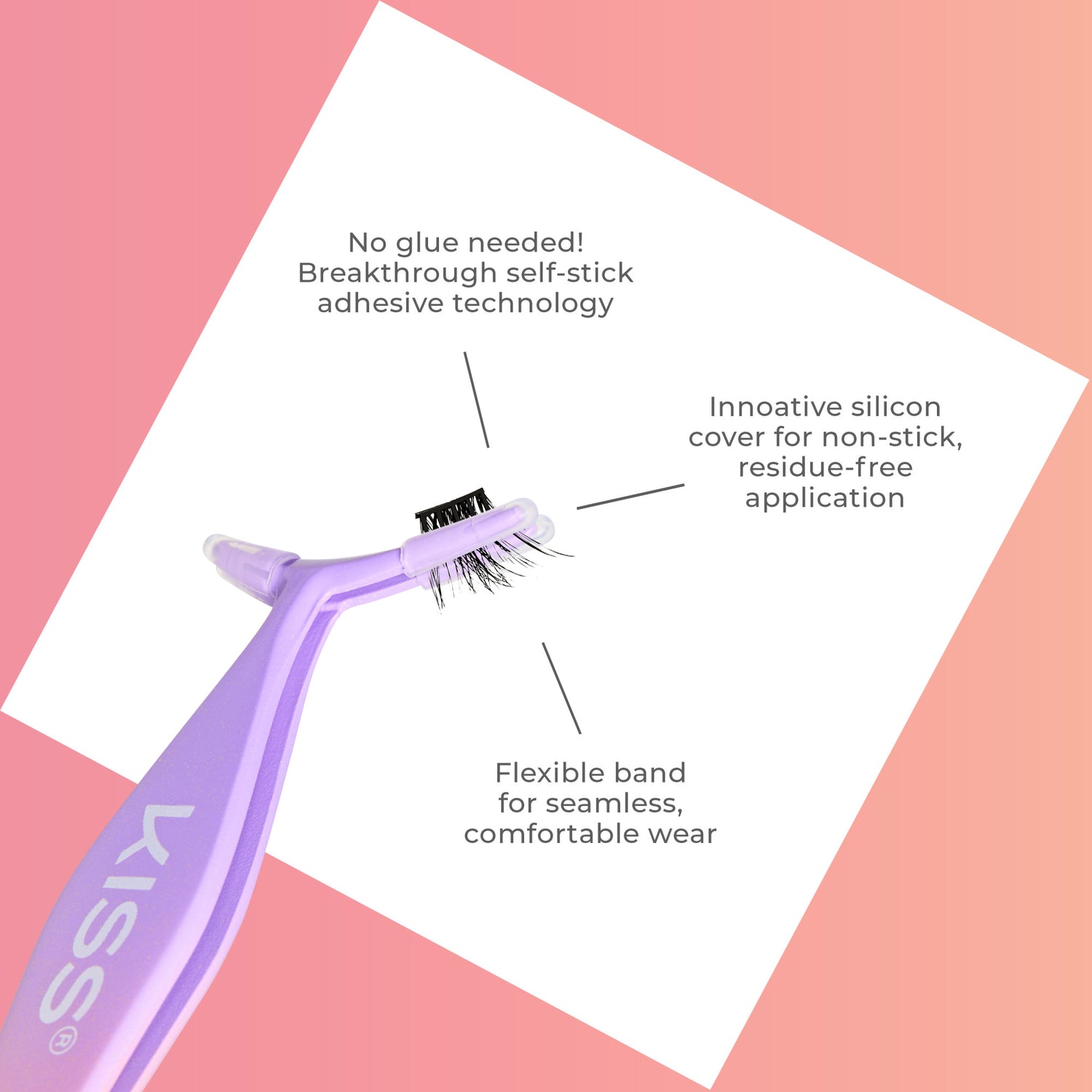 imPRESS+ Press On Self Adhesive Eyelashes - Soft Natural