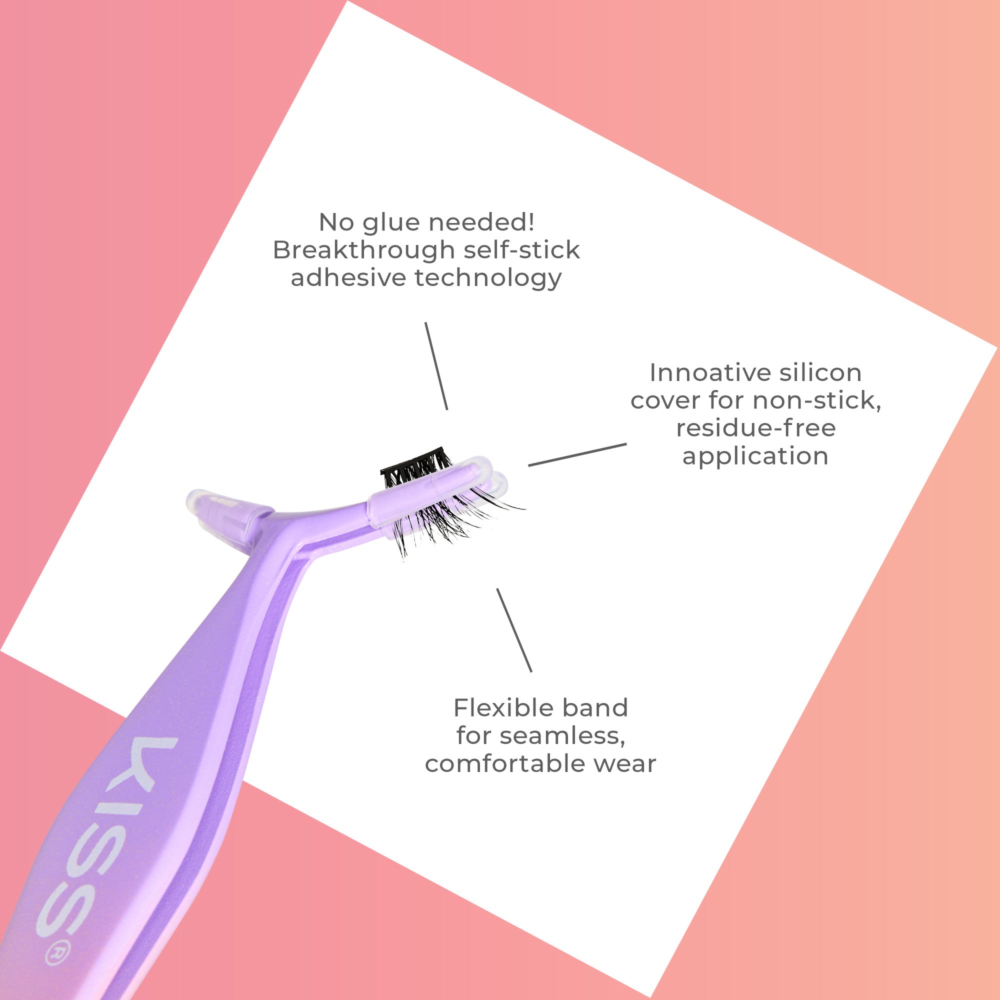 imPRESS+ Press On Self Adhesive Eyelashes - Soft Natural