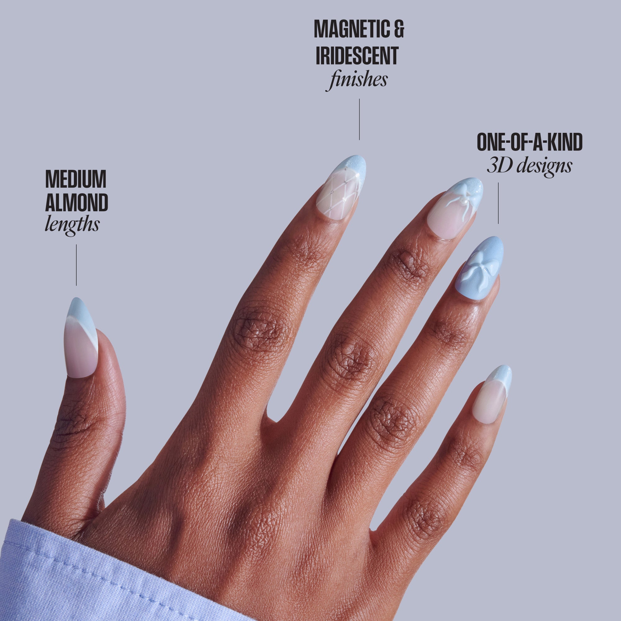 KISS NAIL DRIP Press On Glue Nails - Playful Drift