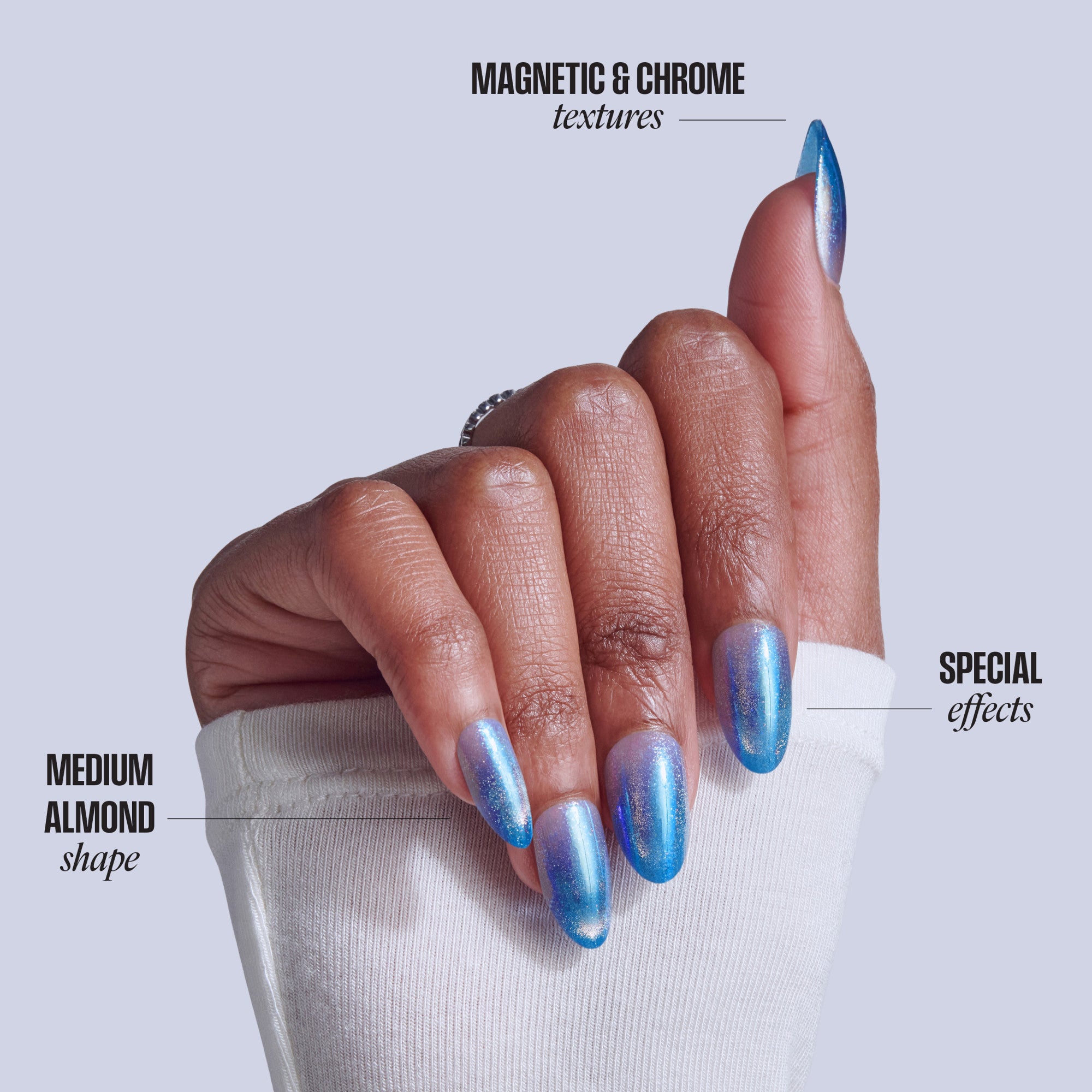 KISS GLAM Embellished Press On Glue Nails - Glow Forever