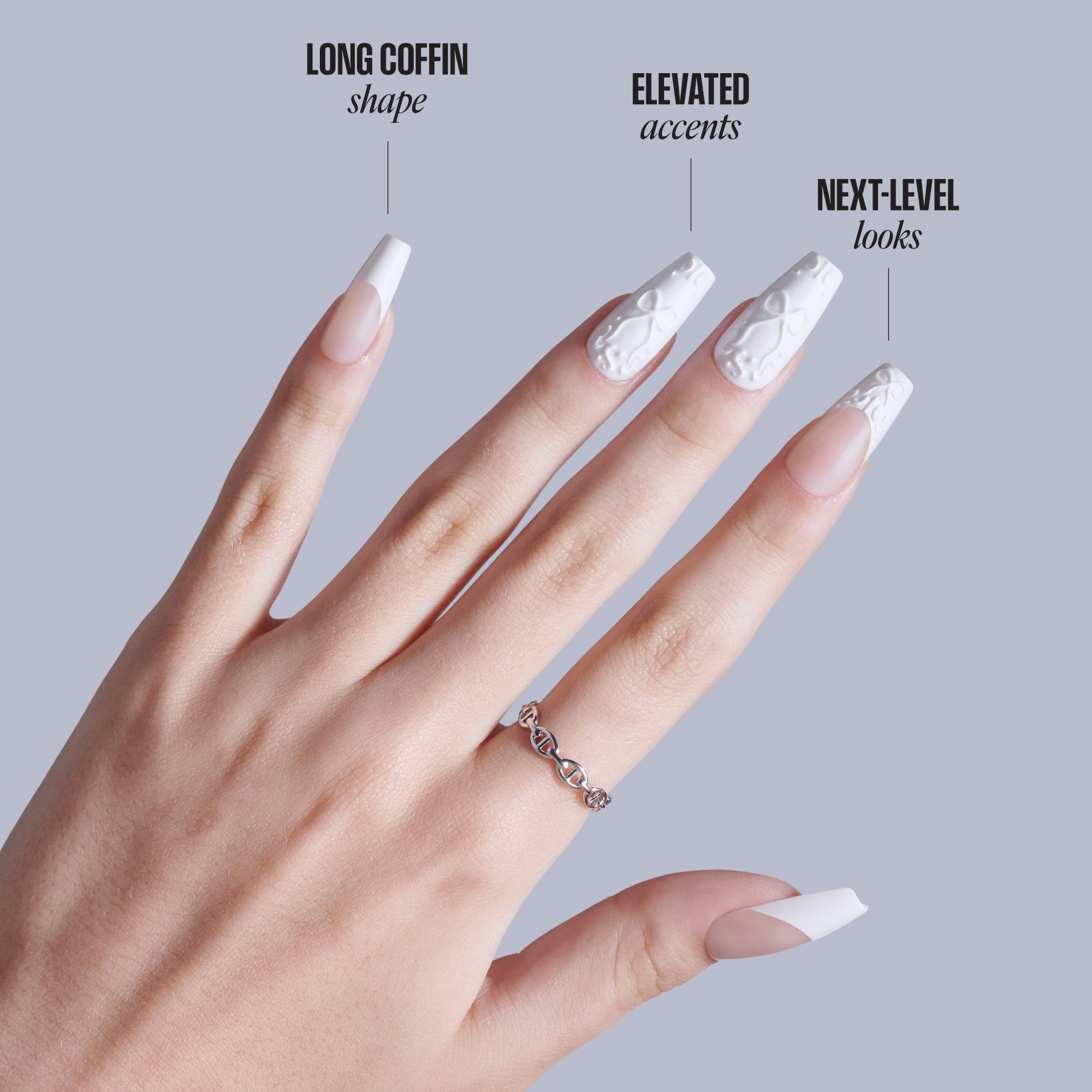 KISS GLAM 3D & Jewel Press On Glue Nails - Breath of Harmony