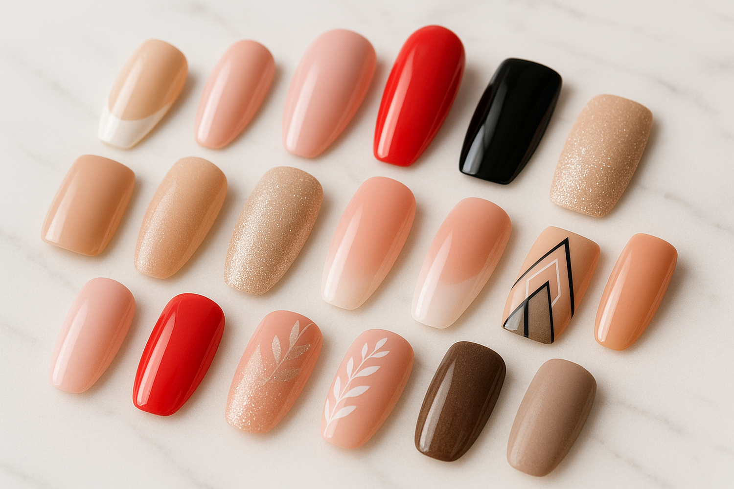 What types of fake nails are available—and what's the difference?