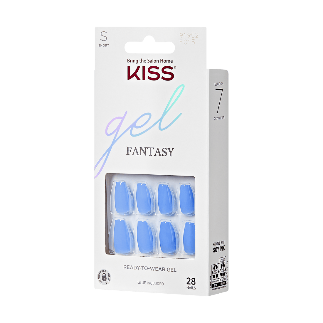 KISS Gel Fantasy Color Press On Glue Nails - Tell Me Tell Me