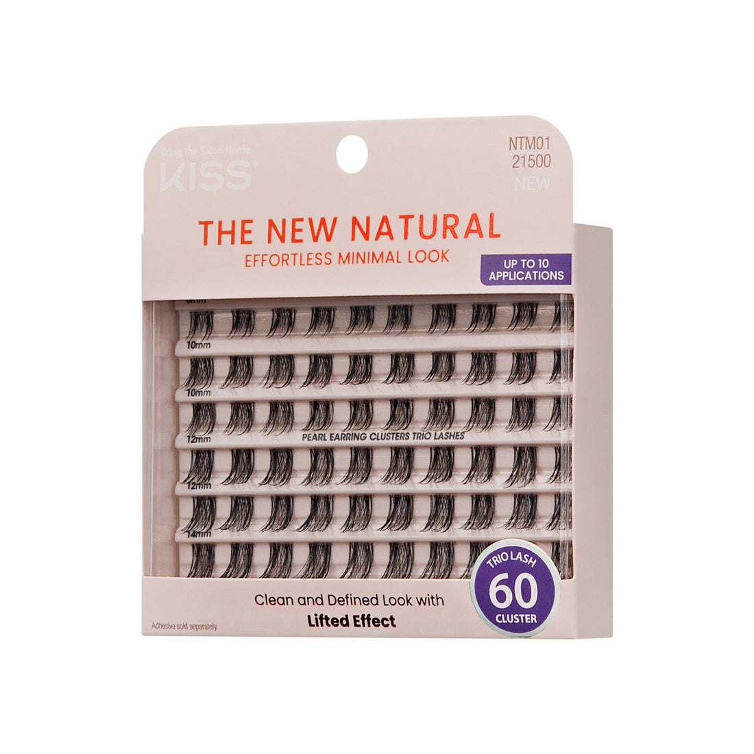 KISS The New Natural Trio Lashes, 60 Count - Pearl Earring