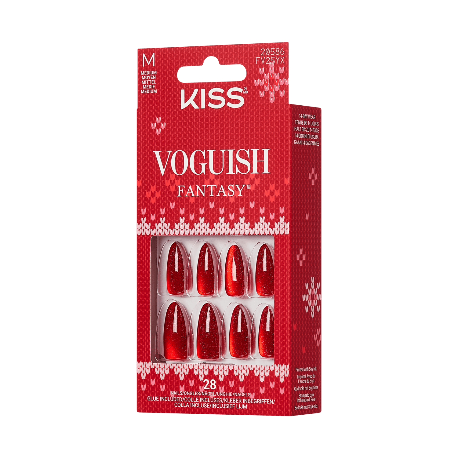 KISS Voguish Fantasy Holiday Press On Glue Nails - Carol for You