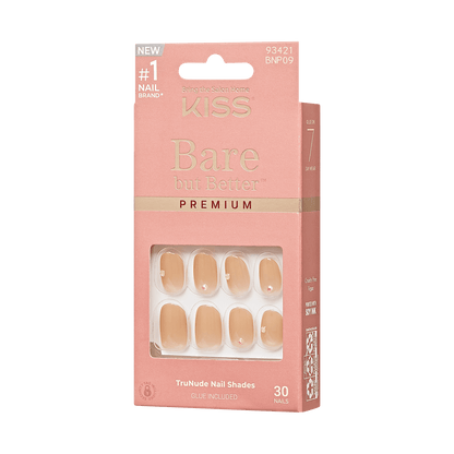 KISS Bare but Better Premium Press On Glue Nails - Stay