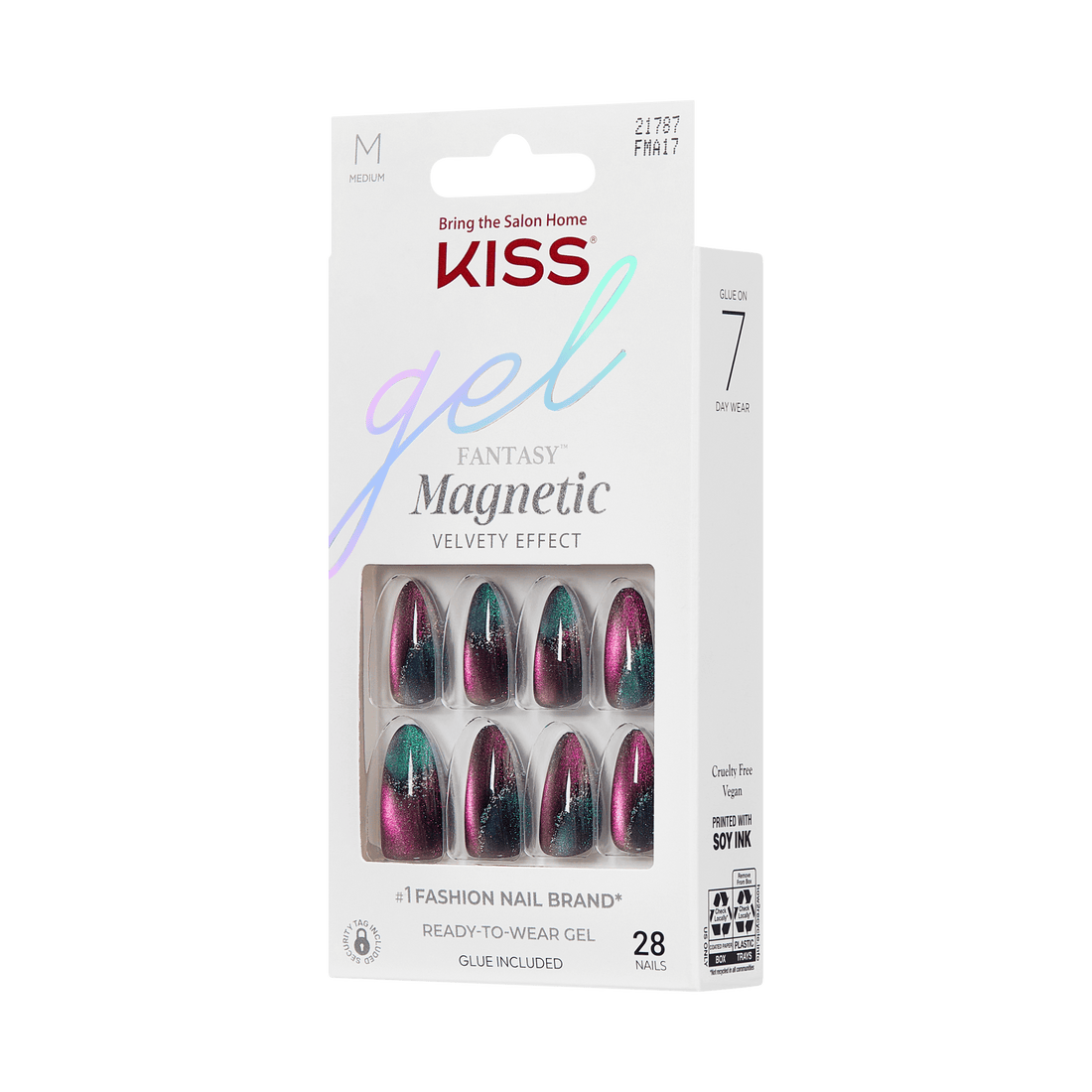 KISS Gel Fantasy Magnetic Press On Glue Nails - Moonlit Veil