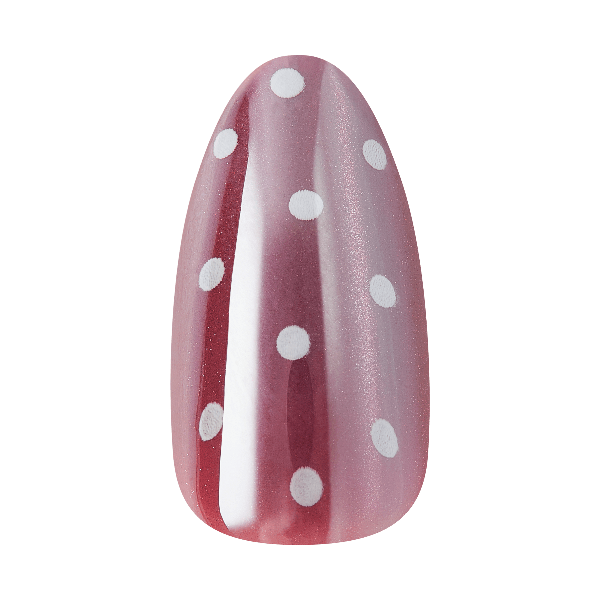 Kiss Glam Embellished Press On Fake Glue Nails - Velvet Noir | 3D &amp; Jewel Design, Pink, Medium, Almond