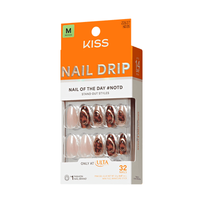 KISS NAIL DRIP Press On Glue Nails - Lively Whisper