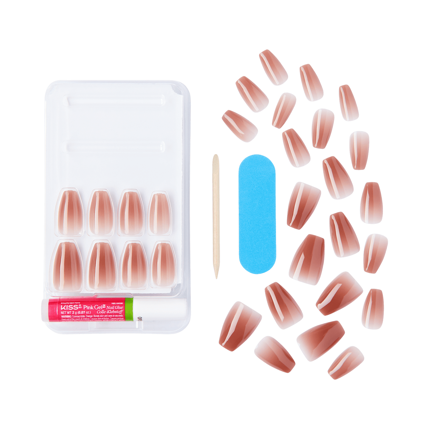 KISS Bare but Better Press On Glue Nails - Nude Lipstick