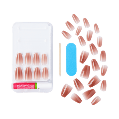 KISS Bare but Better Press On Glue Nails - Nude Lipstick
