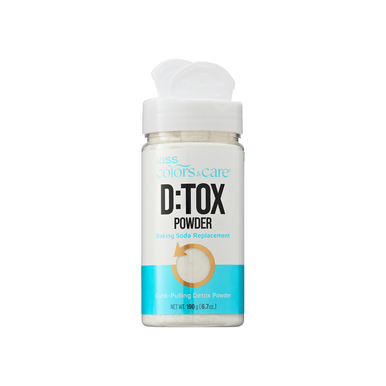 D:TOX Powder container with white lid on a transparent background