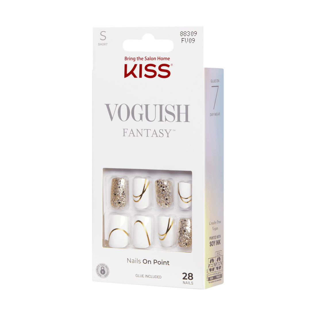 KISS Voguish Fantasy Press On Glue Nails - Glam and Glow