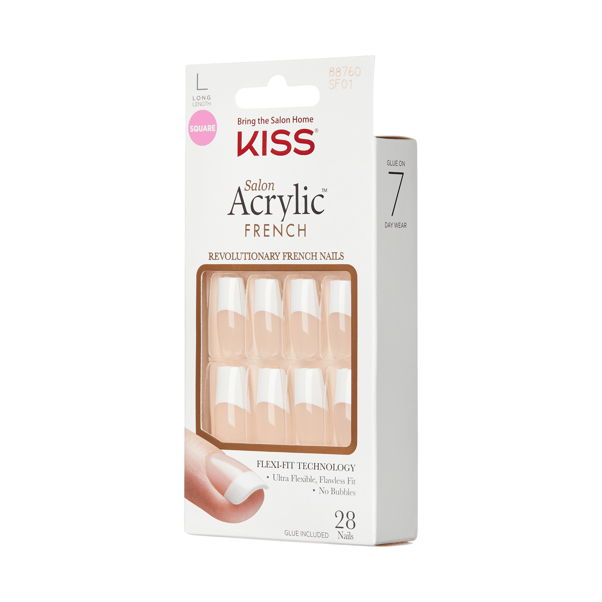 KISS Salon Acrylic French Press On Glue Nails - Paris Lover