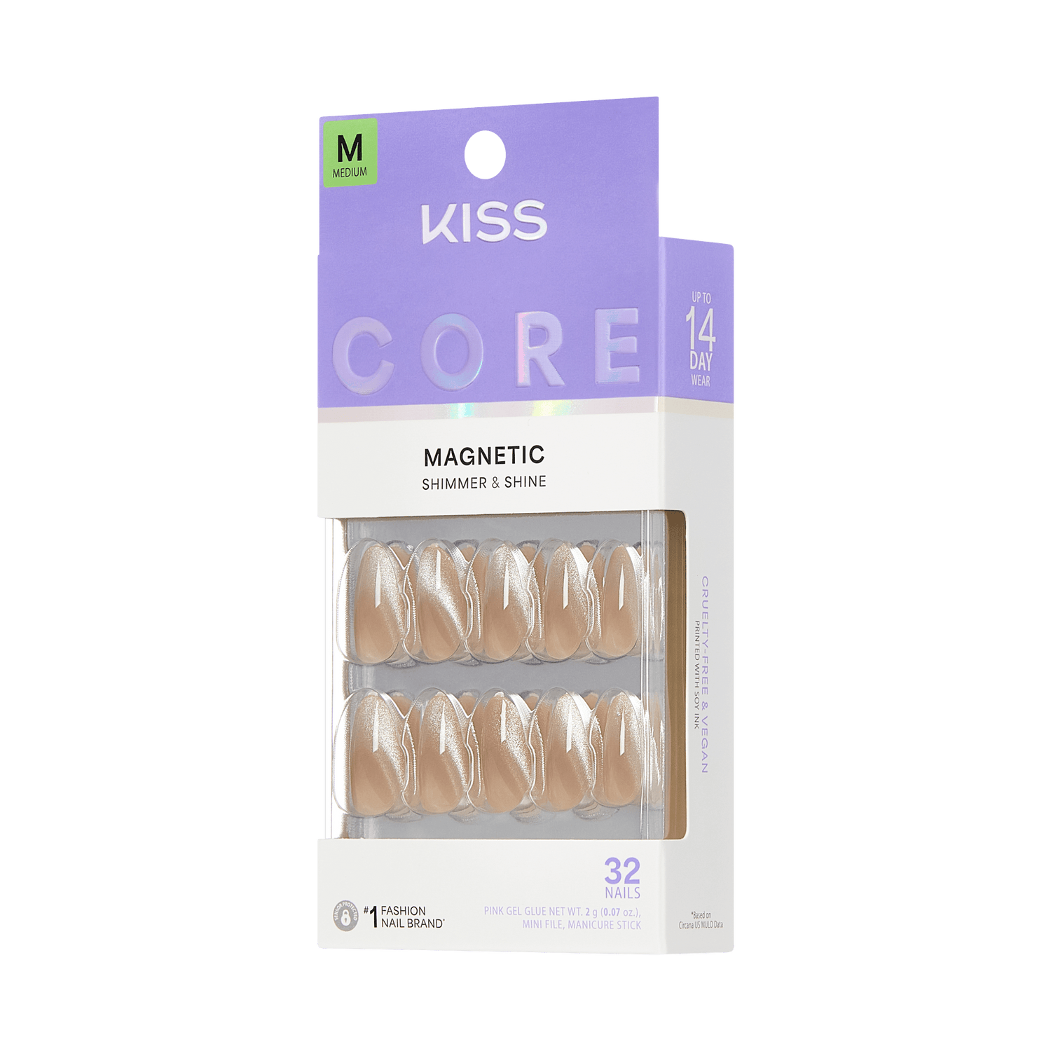KISS CORE Magnetic Press On Glue Nails - Amazon Falls
