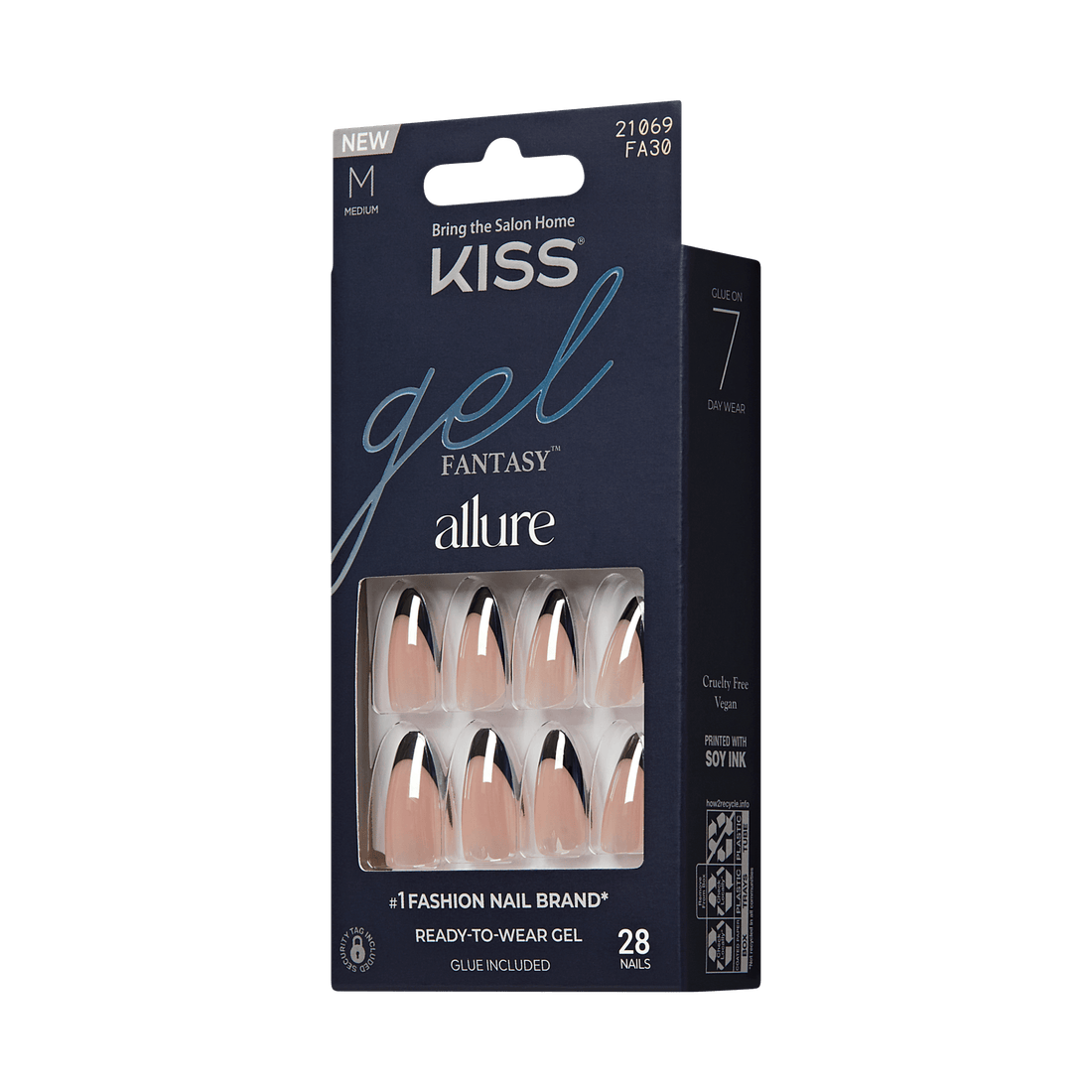 KISS Gel Fantasy Allure Press On Glue Nails - Icon