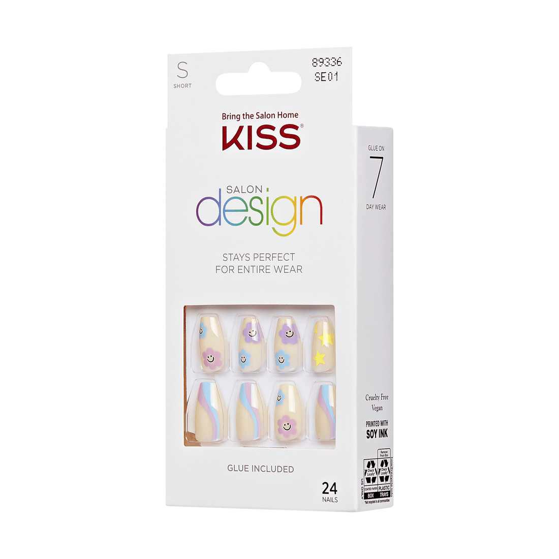KISS Salon Design Press On Glue Nails - Get It Girl
