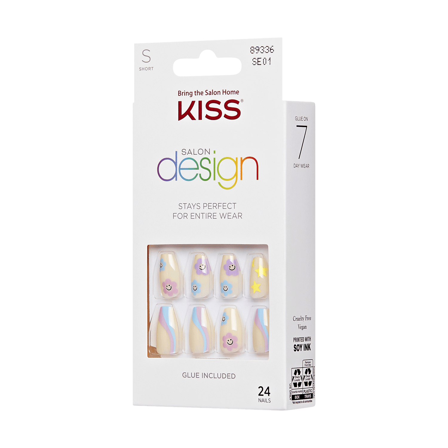 KISS Salon Design Press On Glue Nails - Get It Girl