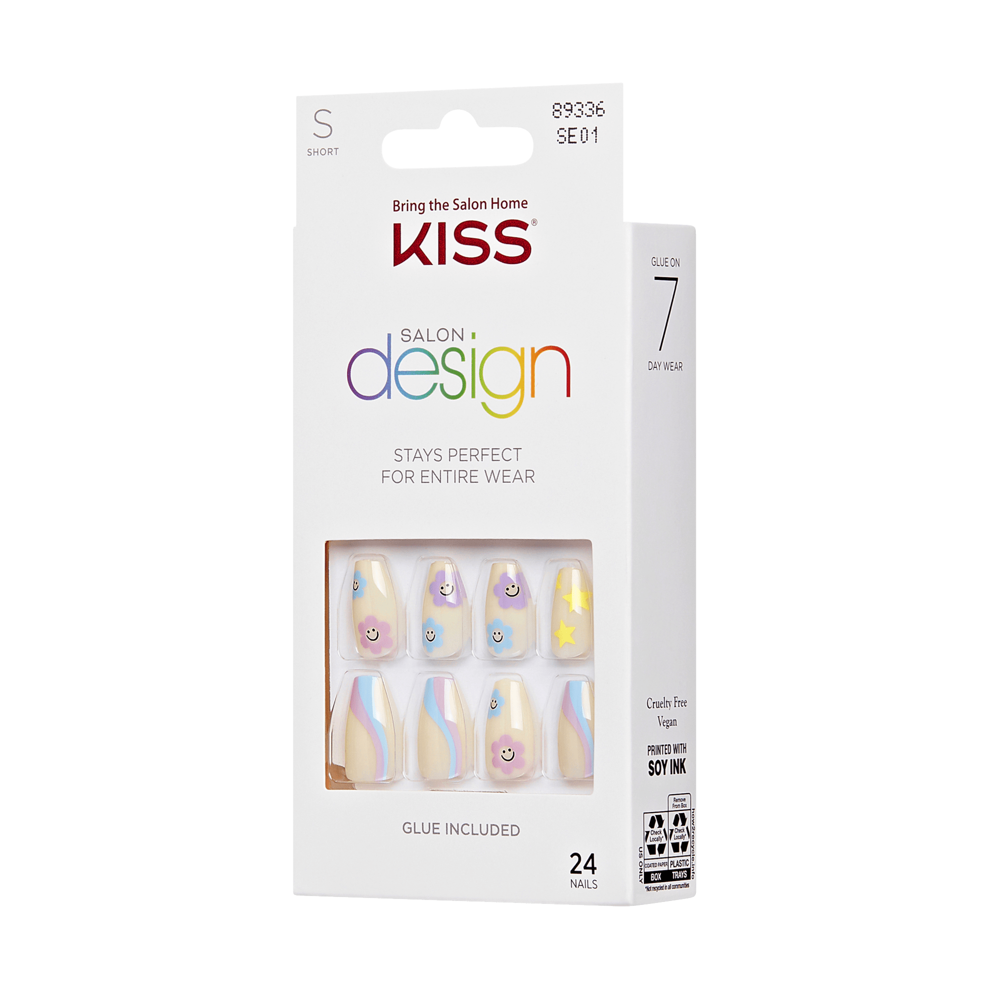 KISS Salon Design Press On Glue Nails - Get It Girl