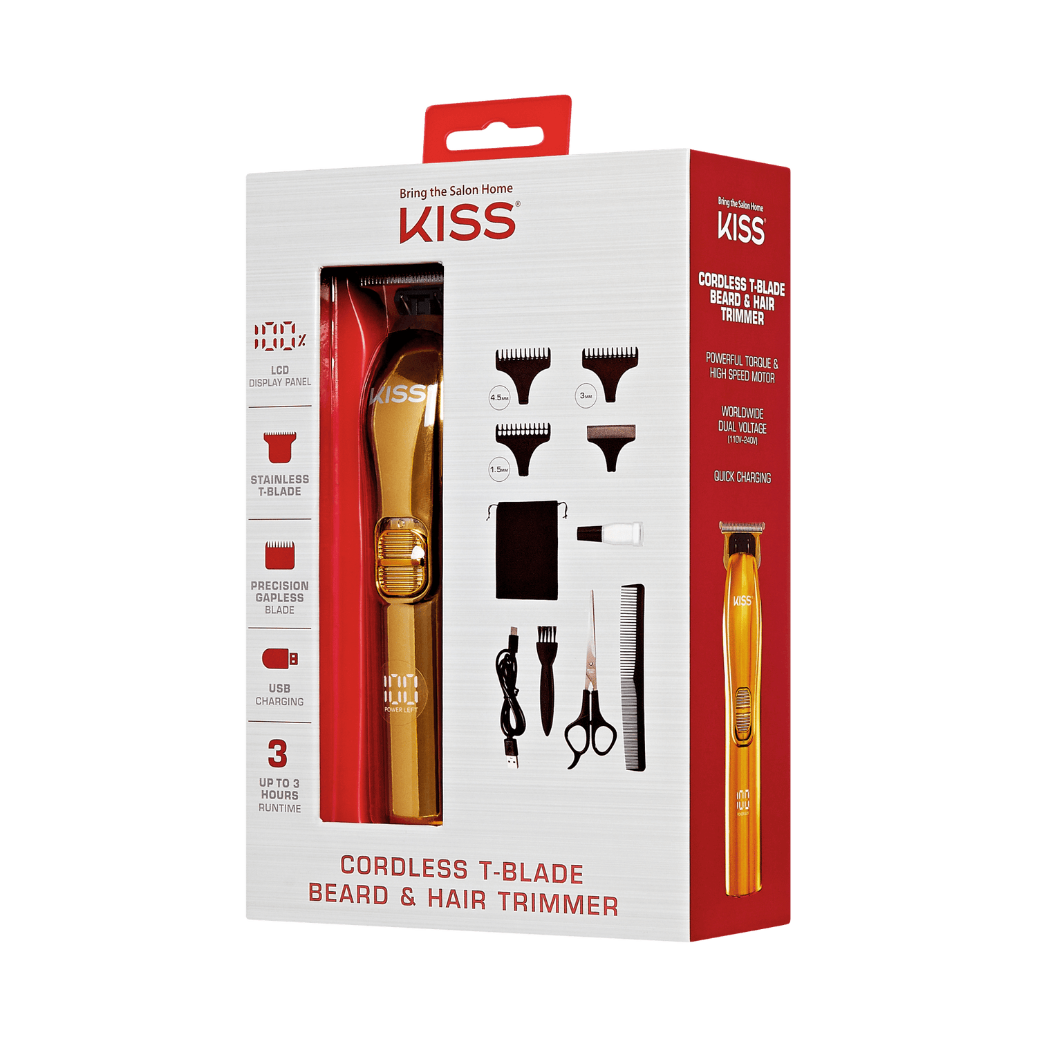 KISS Cordless T-Blade Beard &amp; Hair Trimmer