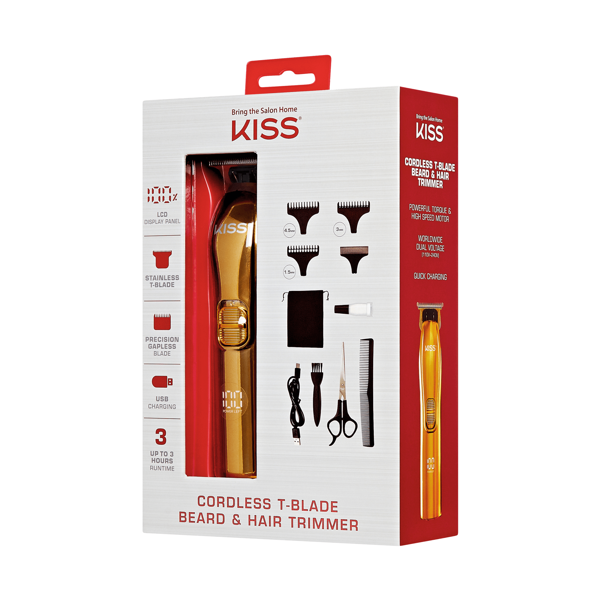 KISS Cordless T-Blade Beard &amp; Hair Trimmer