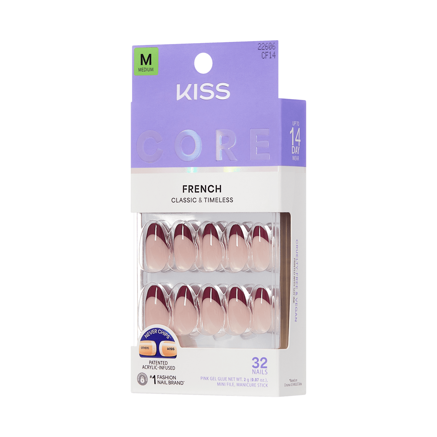 KISS CORE French Press On Glue Nails – Cheerful