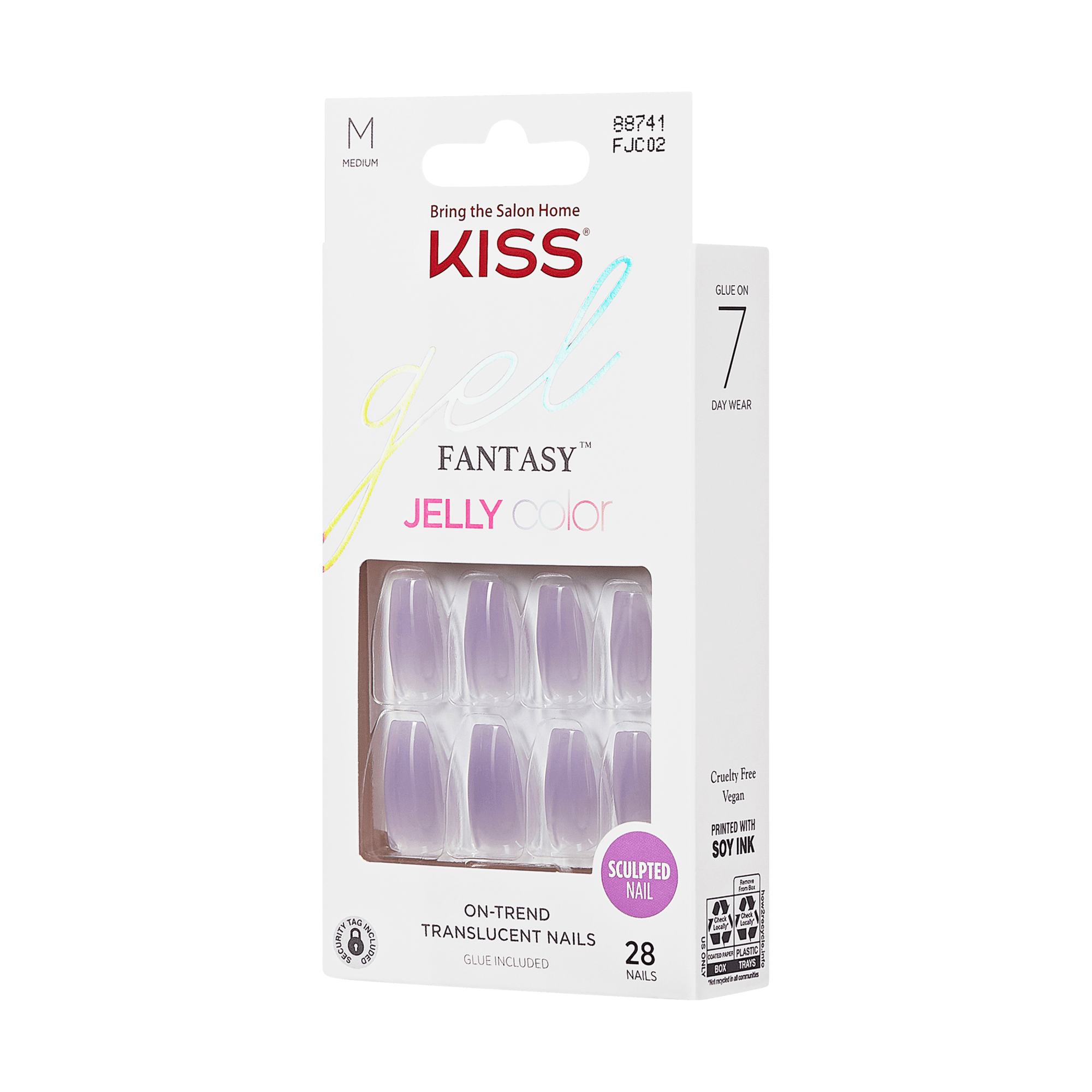 KISS Gel Fantasy Jelly Color Press On Glue Nails - Quince Jelly