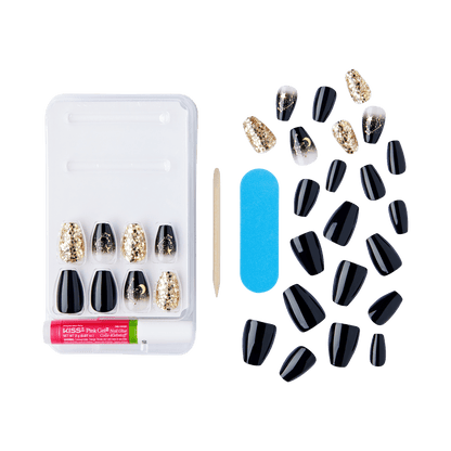 KISS Voguish Fantasy Press On Glue Nails - Hush Rush