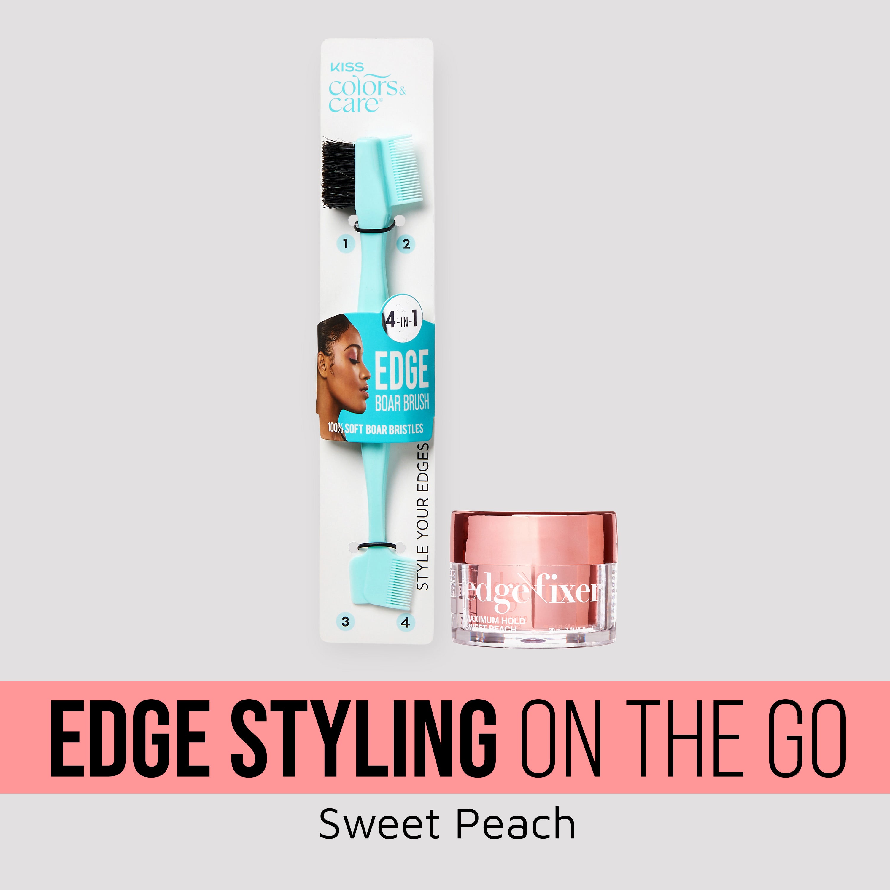 KISS Colors &amp; Care Edge Styling On the Go Bundle