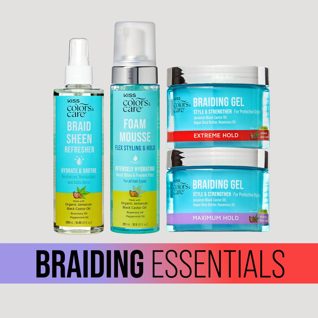KISS Colors &amp; Care Ultimate Braiding Essentials Bundle