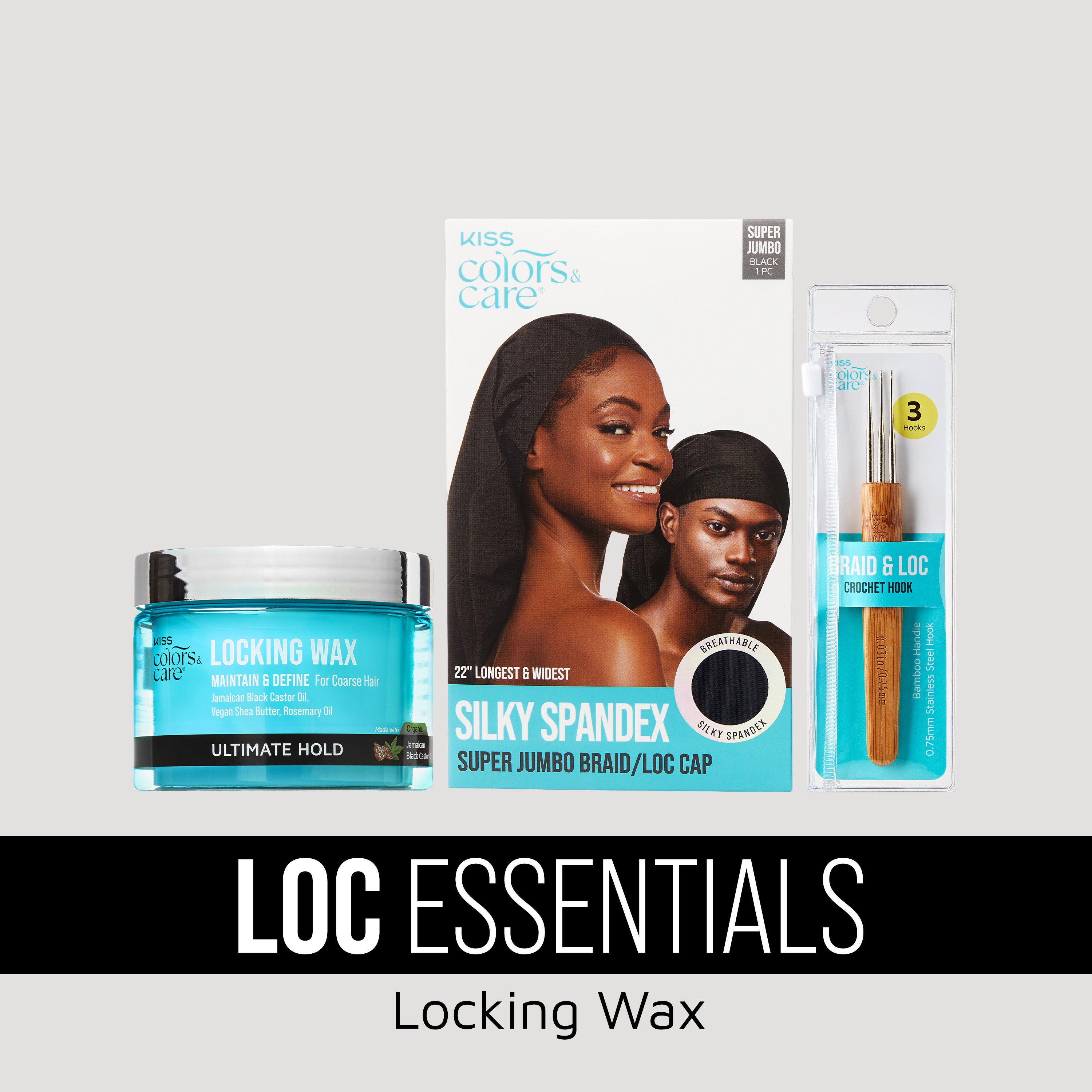 KISS Colors &amp; Care Loc Essentials Bundle - Locking Wax