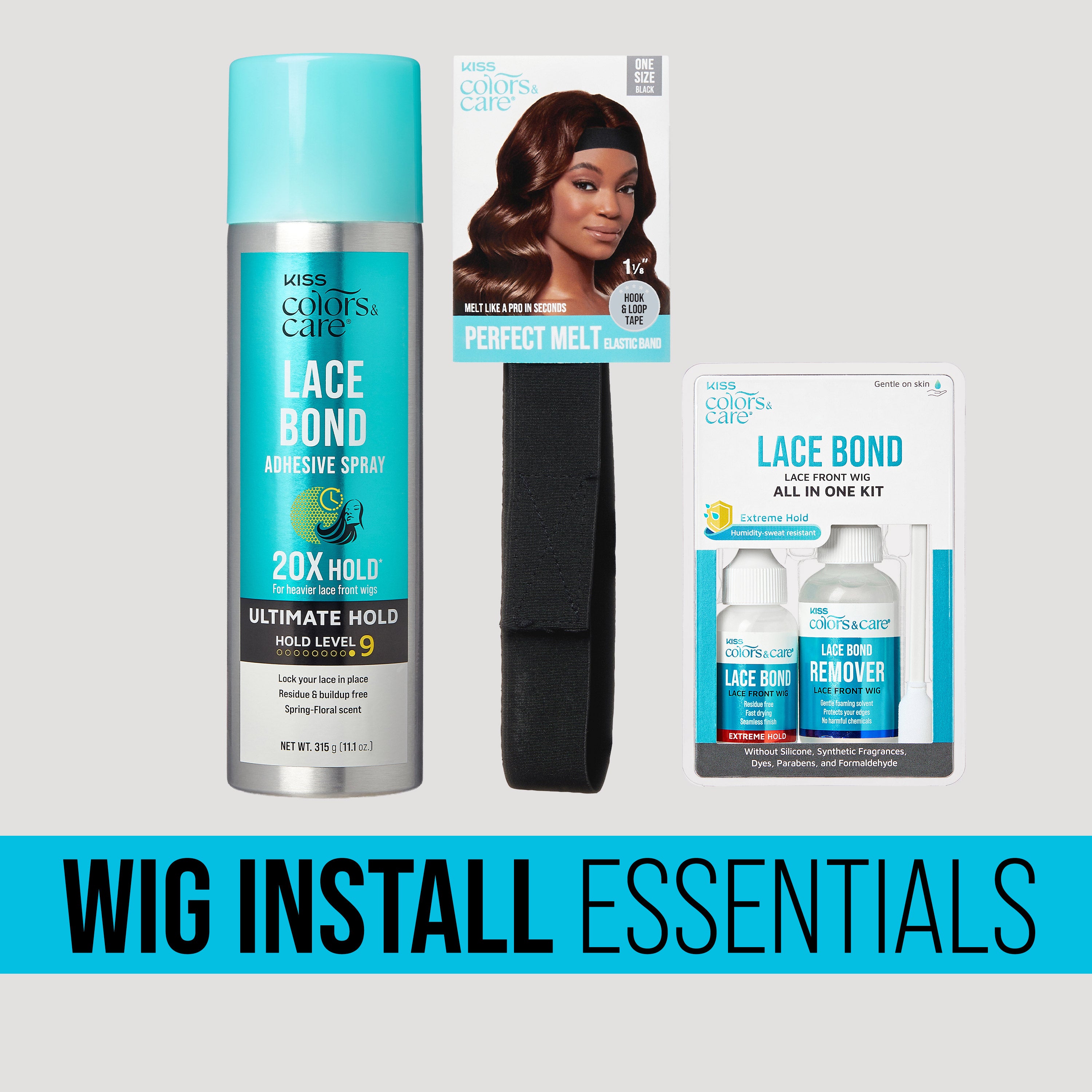 KISS Colors &amp; Care Wig Install Essentials Bundle