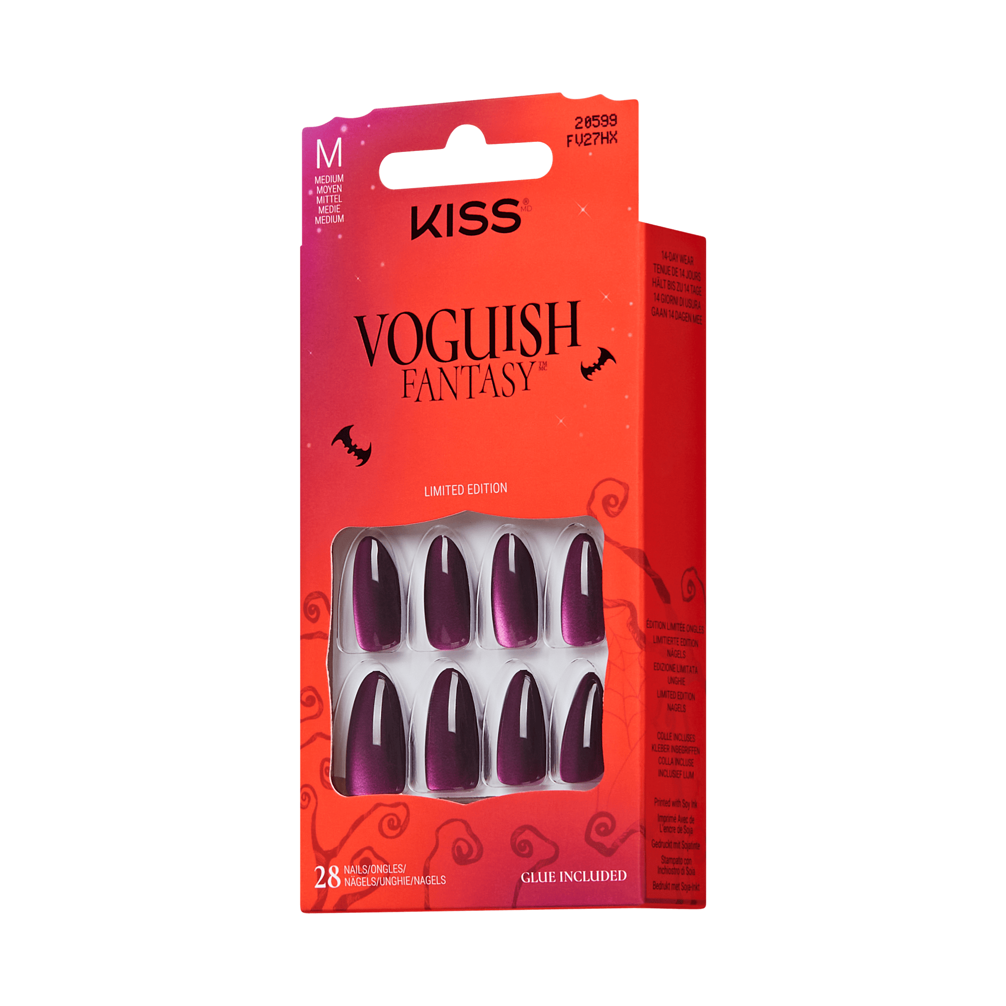 KISS Voguish Fantasy Halloween Press On Glue Nails - Devilish Disco