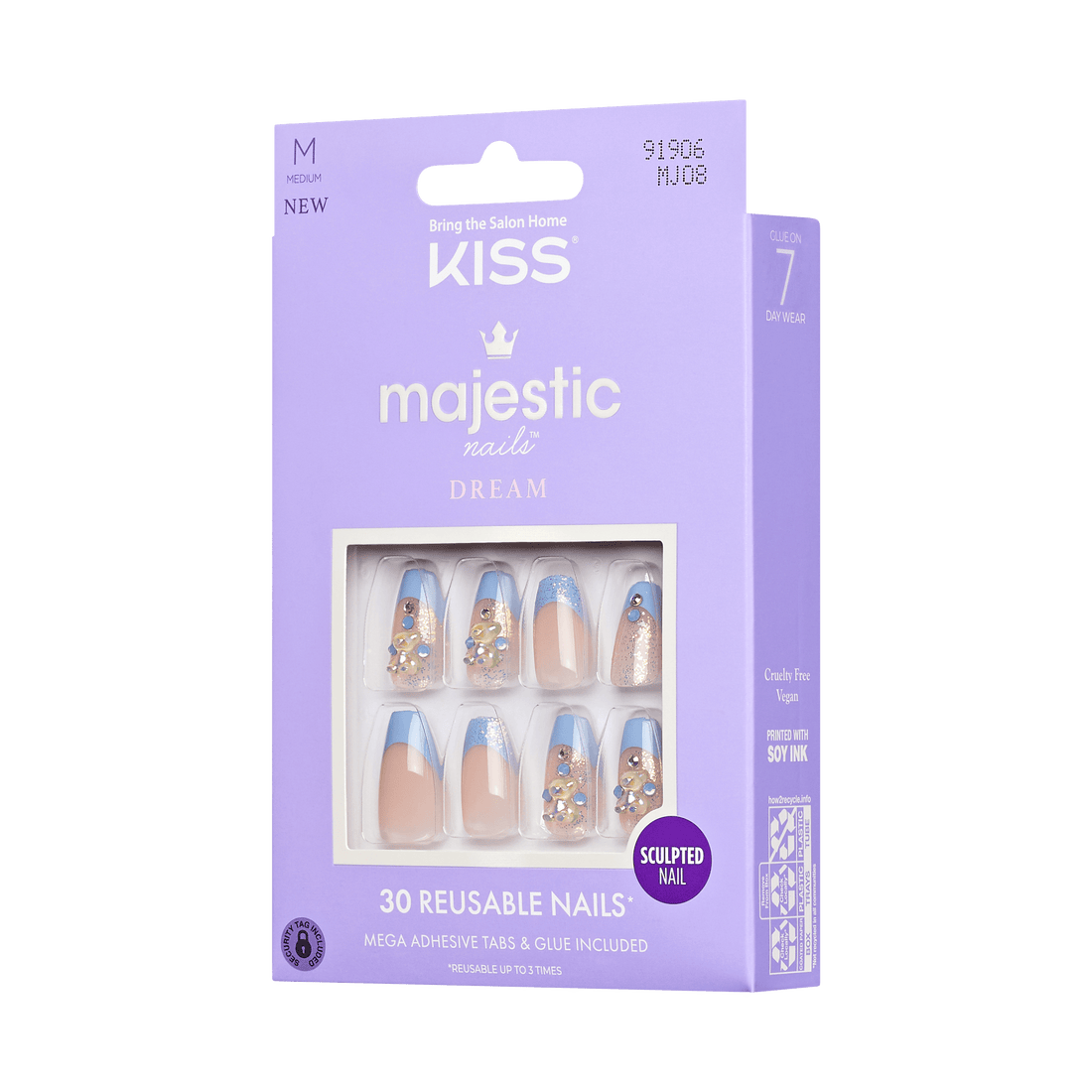 KISS Majestic Dream Press On Glue Nails - The Queen