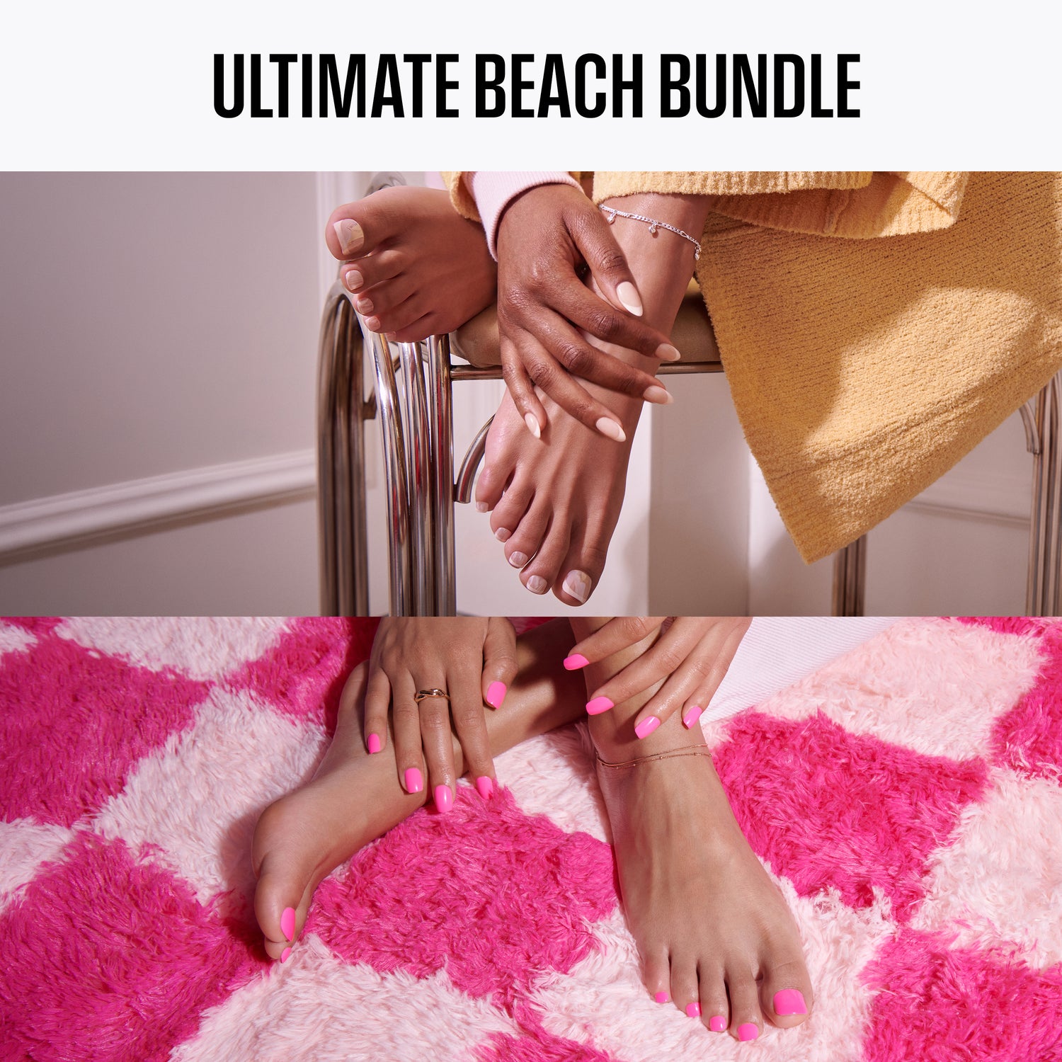 Kiss Core Press On Glue Mani-Pedi Bundle - Ultimate Beach Bundle