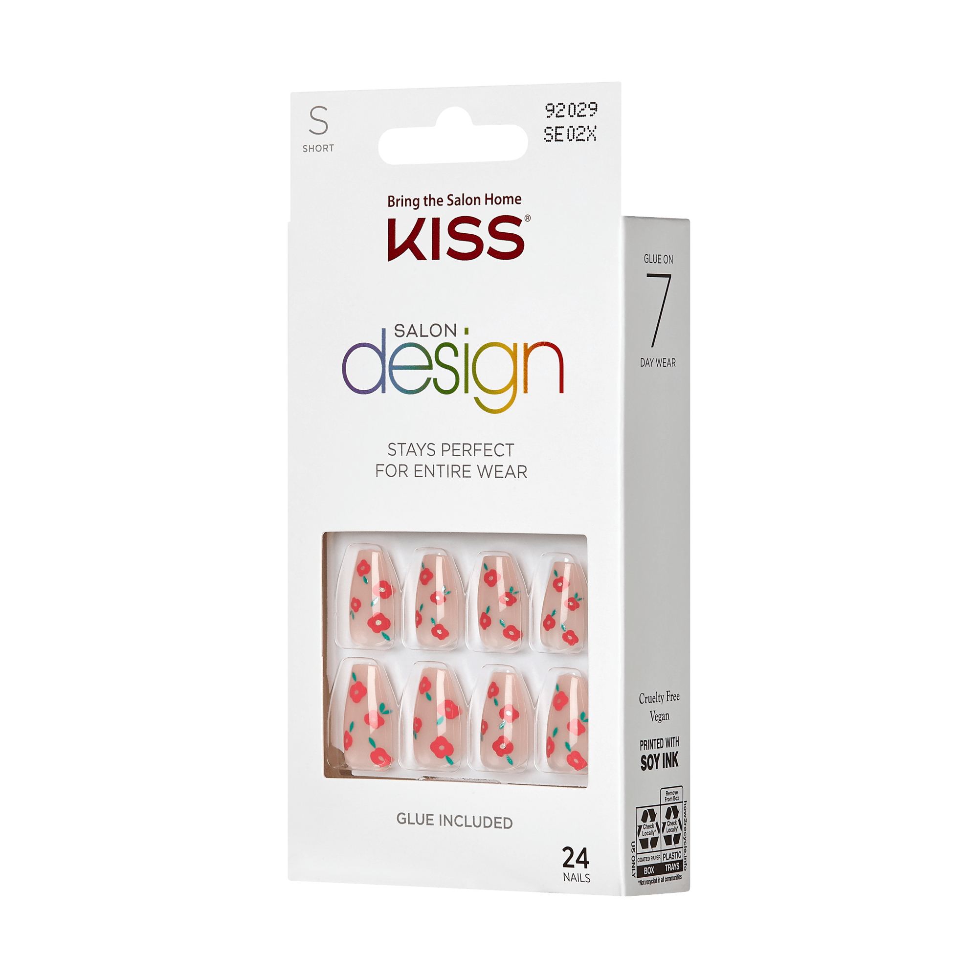 KISS Salon Design Press On Glue Nails - Shook