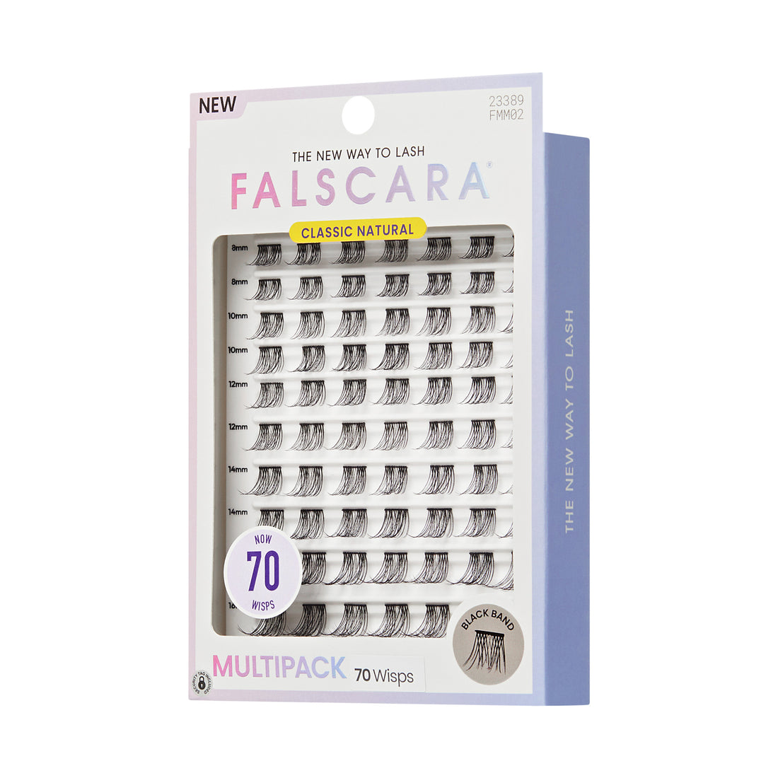 Falscara Classic Natural Mega Multipack | DIY False Lash Extensions, Cluster Lash, Wispy Lashes, 70 Wisps, 8mm-16mm