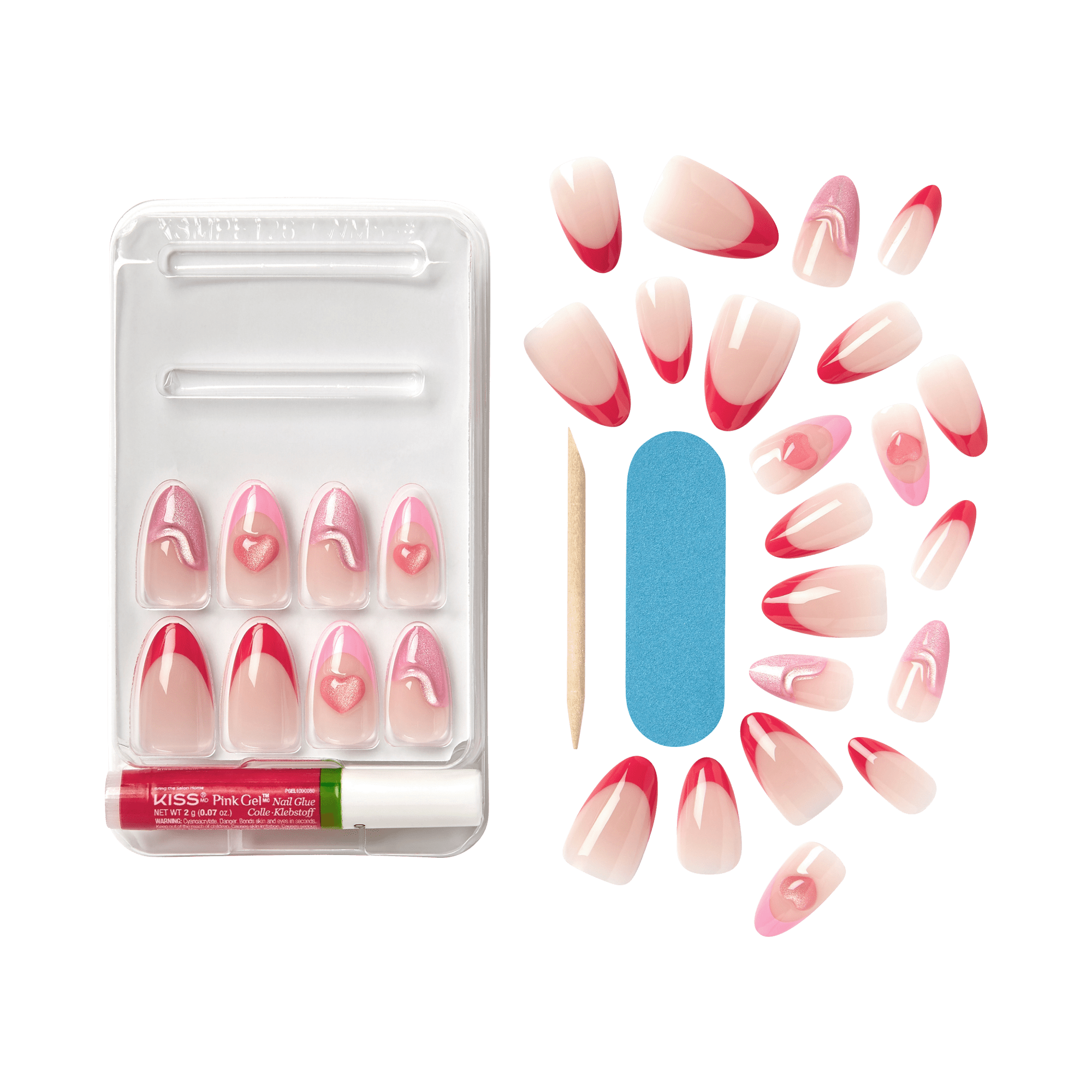 KISS Nail Drip Press On Glue Nails - Latte Drip