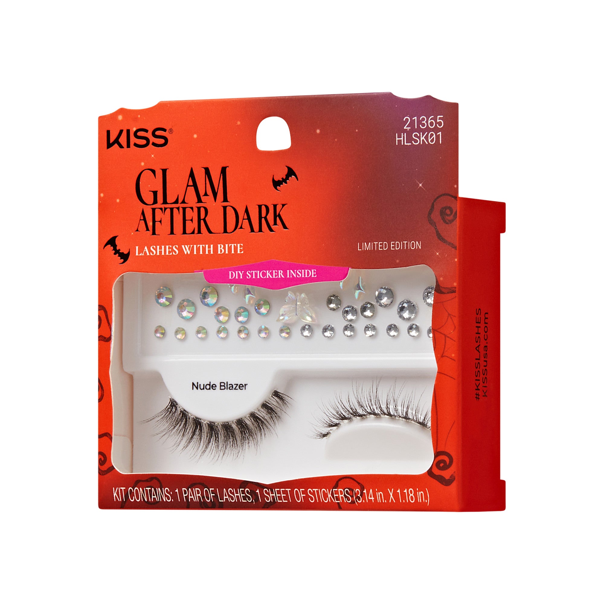 KISS Halloween Lashes &amp; Gem Sticker - Nude Blazer