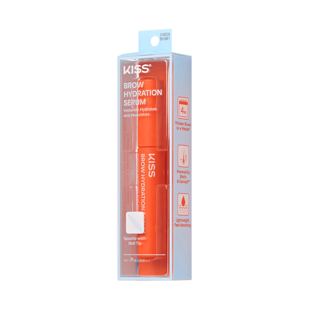 Kiss Brow Hydration Serum | Ball-Tip Eyebrow Brush Applicator