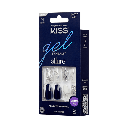 KISS Gel Fantasy Allure Press On Glue Nails - Stunned By You