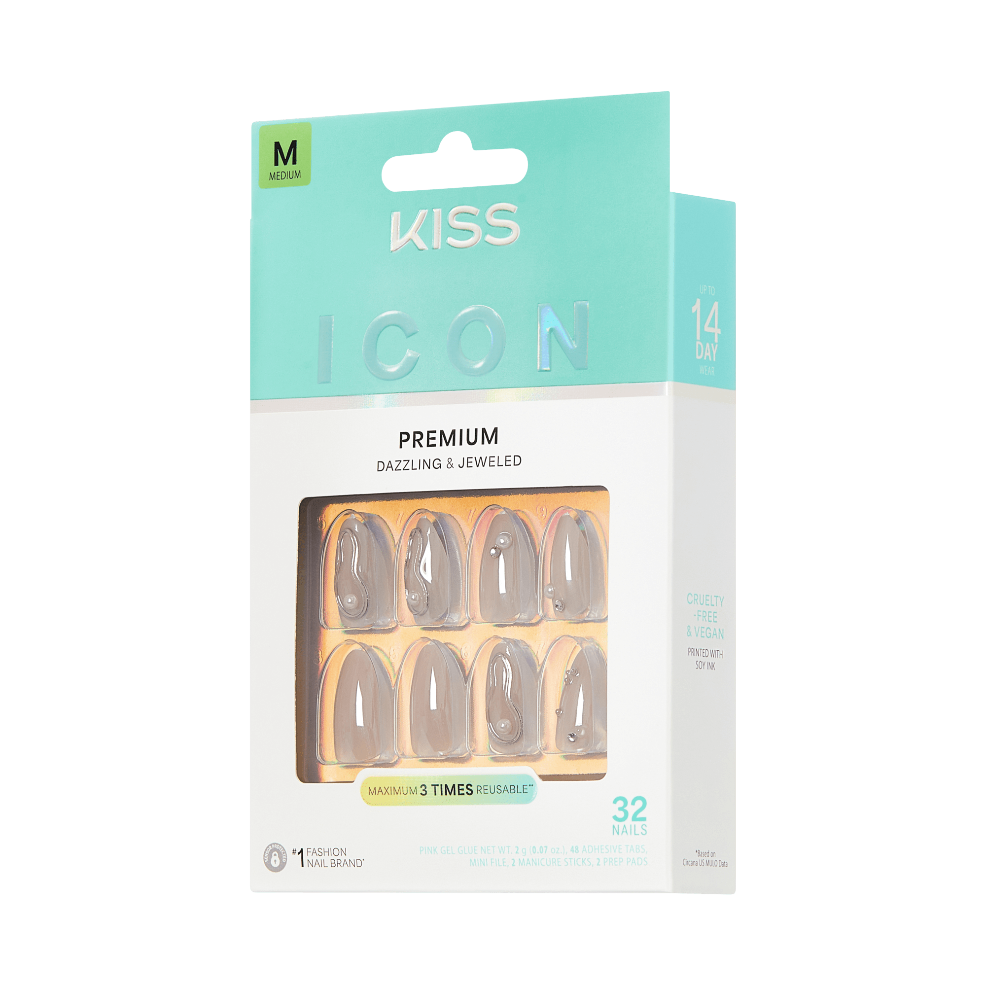 KISS ICON Press On Glue Nails - Terrific