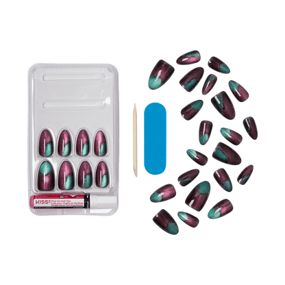 KISS Gel Fantasy Magnetic Press On Glue Nails - Moonlit Veil