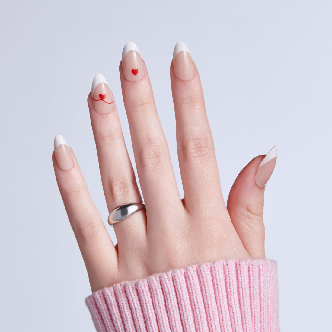 KISS LOVE Design Press On Glue Nails - Cupid&