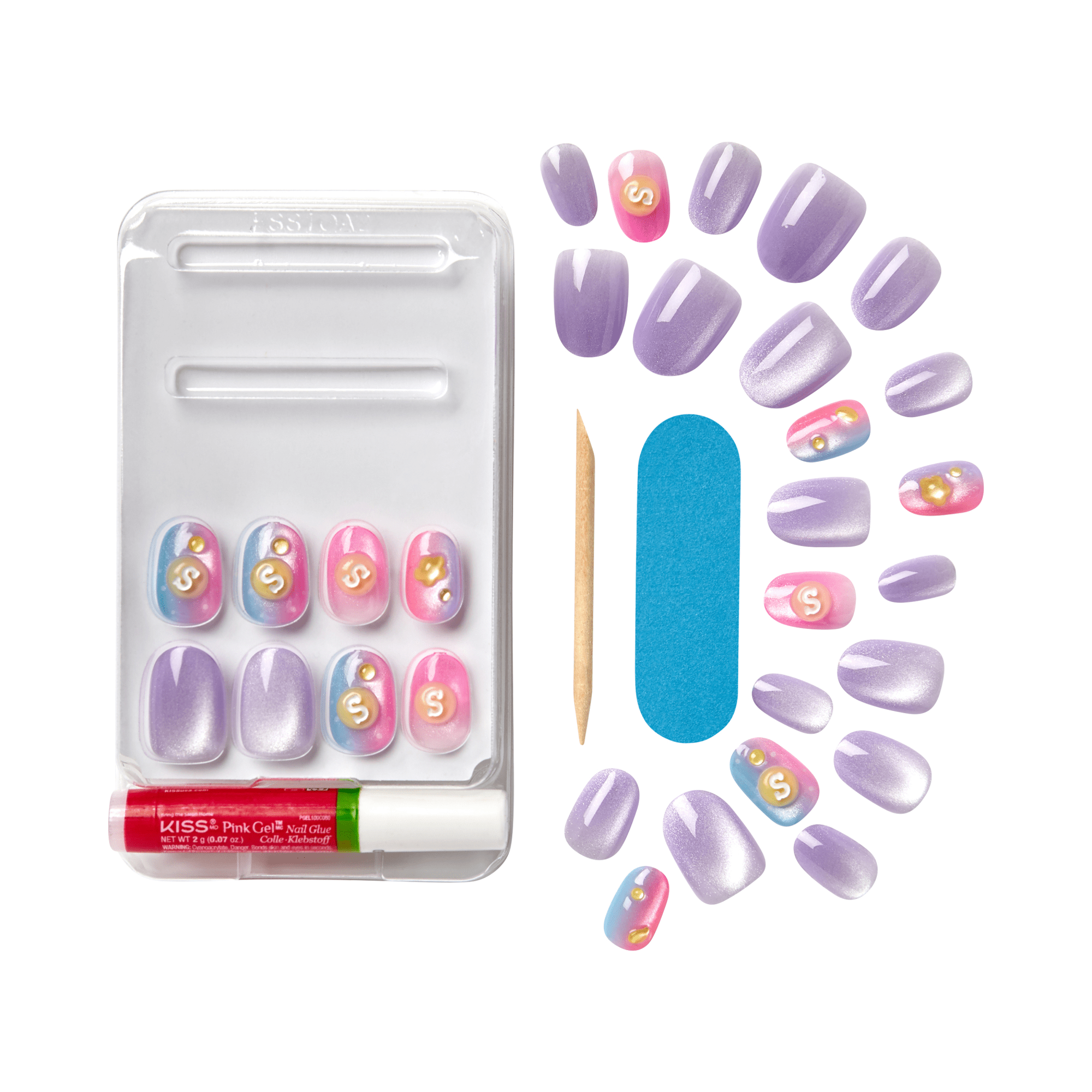 KISS Nail Drip Sweet Shop Press On Glue Nails - Drip Shine