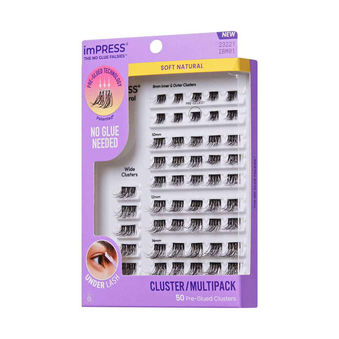 imPRESS Pre-Glued Lash Clusters Multipack - Soft Natural
