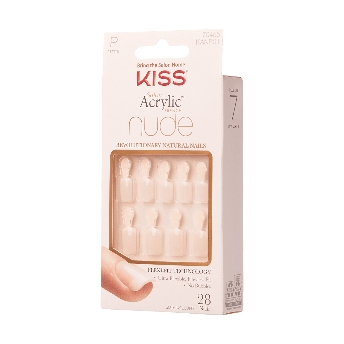 KISS Salon Acrylic Nude French Nails - Holla Back