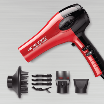 1875 Pro Tourmaline Ceramic Dryer - 7 Accessories