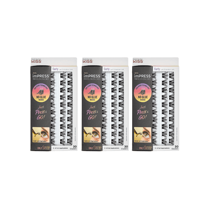 imPRESS Press-On Falsies 3-Pack Curly - 90 Clusters